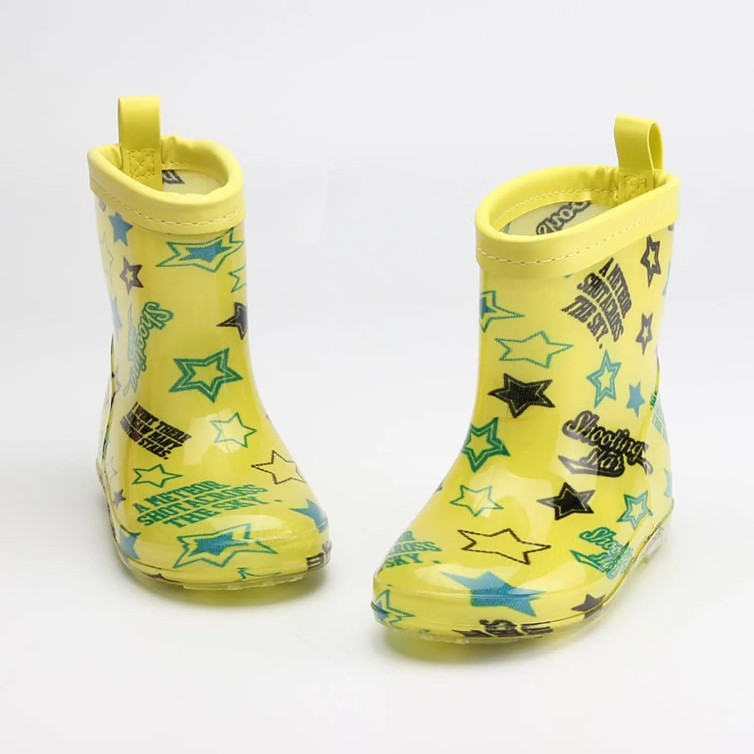 Toddler Kids Rain Boots Cartoon Star Boys Girls PVC Rain Boots Non Slip Outdoor Fashion Casual Shoes Fashion Kids Shoes