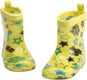 Toddler Kids Rain Boots Cartoon Star Boys Girls PVC Rain Boots Non Slip Outdoor Fashion Casual Shoes Fashion Kids Shoes