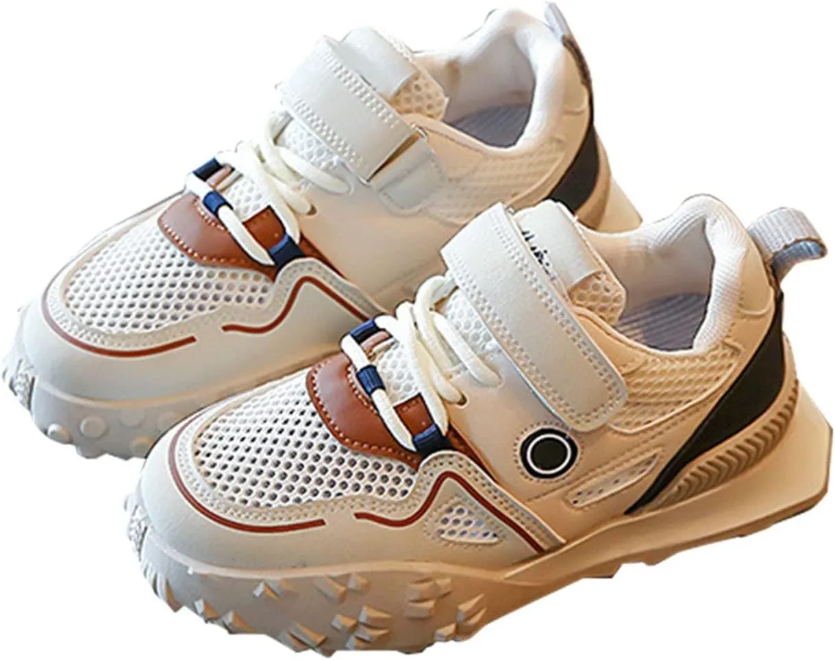 Toddler Kids Rubber Sole Sneaker Boys Girls Walking Sneakers Kids Tennis Lightweight Comfortable School Dress Shoes