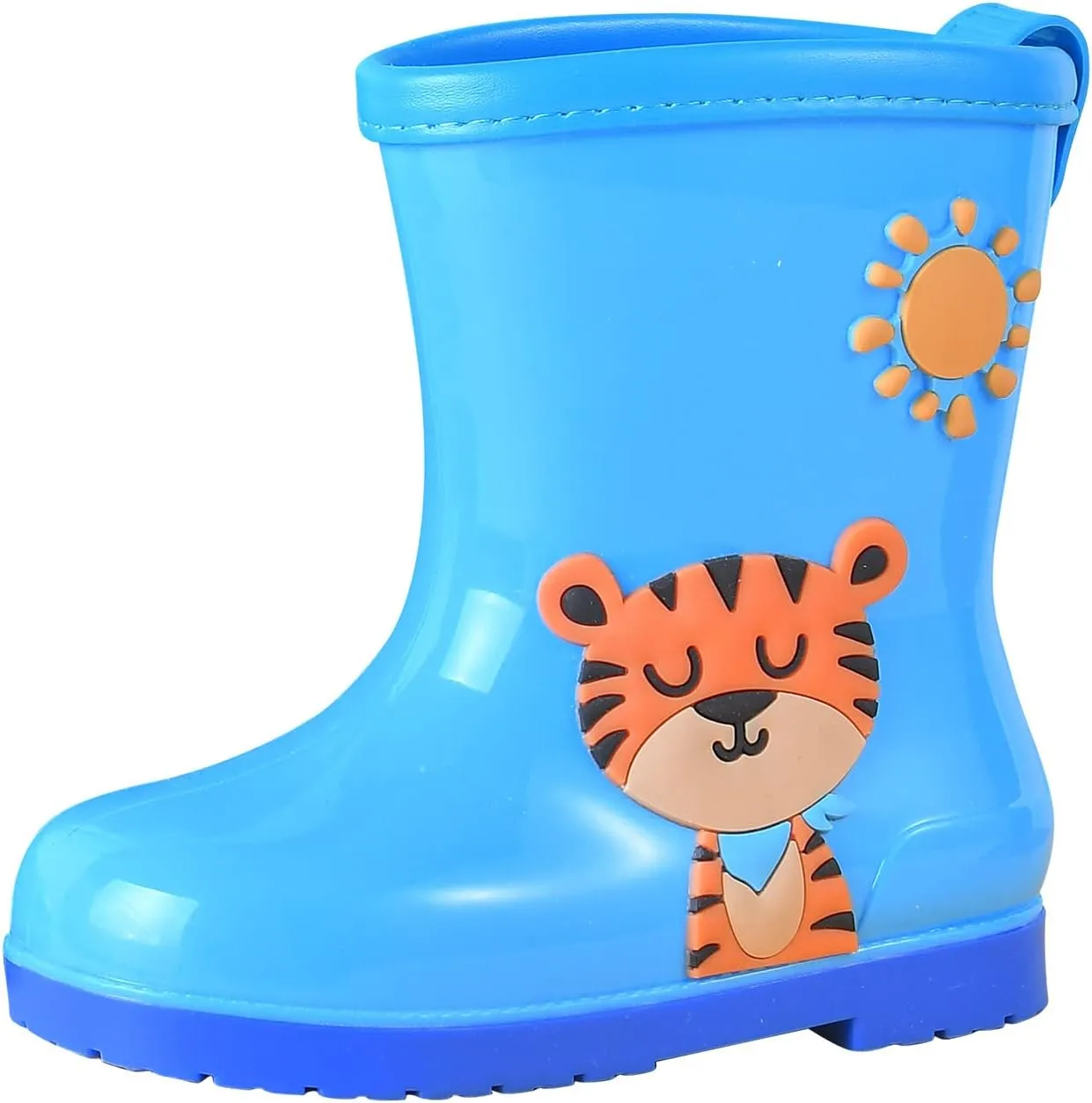 Toddler Rain Boots Baby Rain Boots Short Rain Boots for Toddler Easy-on Cute Lightweight aterproof Non Girls Heels