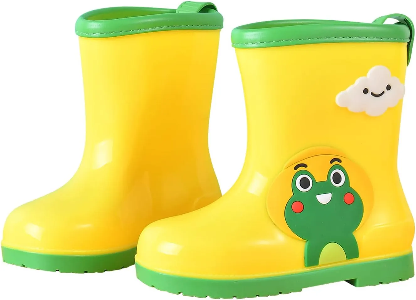 Toddler Rain Boots Baby Rain Boots Short Rain Boots for Toddler Easy-on Cute Lightweight aterproof Non Girls Heels