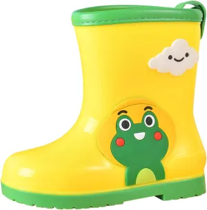 Toddler Rain Boots Baby Rain Boots Short Rain Boots for Toddler Easy-on Cute Lightweight aterproof Non Girls Heels