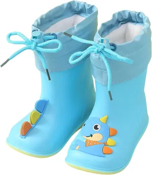 Toddler Rain Boots for Boys & Girls, Waterproof, Lightweight, Flexible Rubber Toddler Rain Boots Size 7
