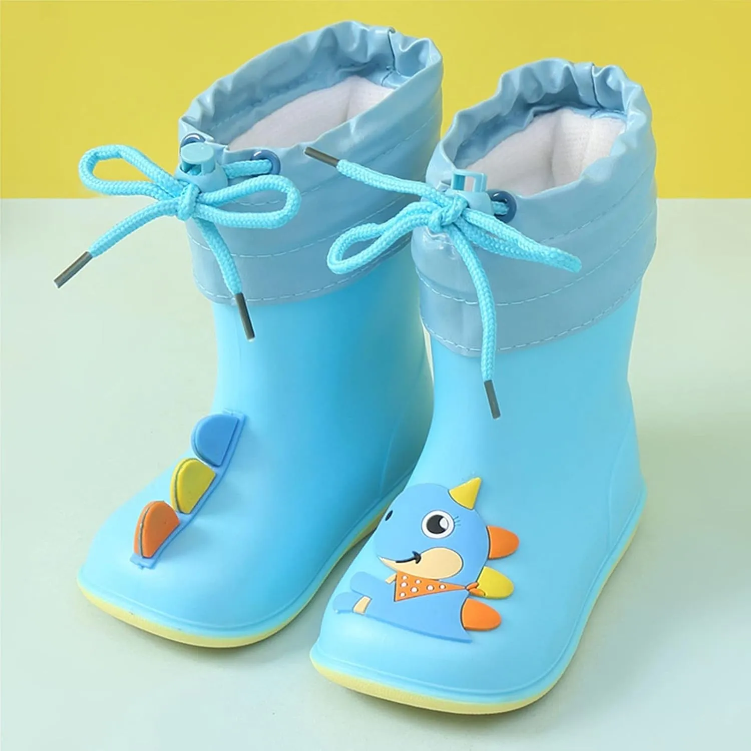 Toddler Rain Boots for Boys & Girls, Waterproof, Lightweight, Flexible Rubber Toddler Rain Boots Size 7