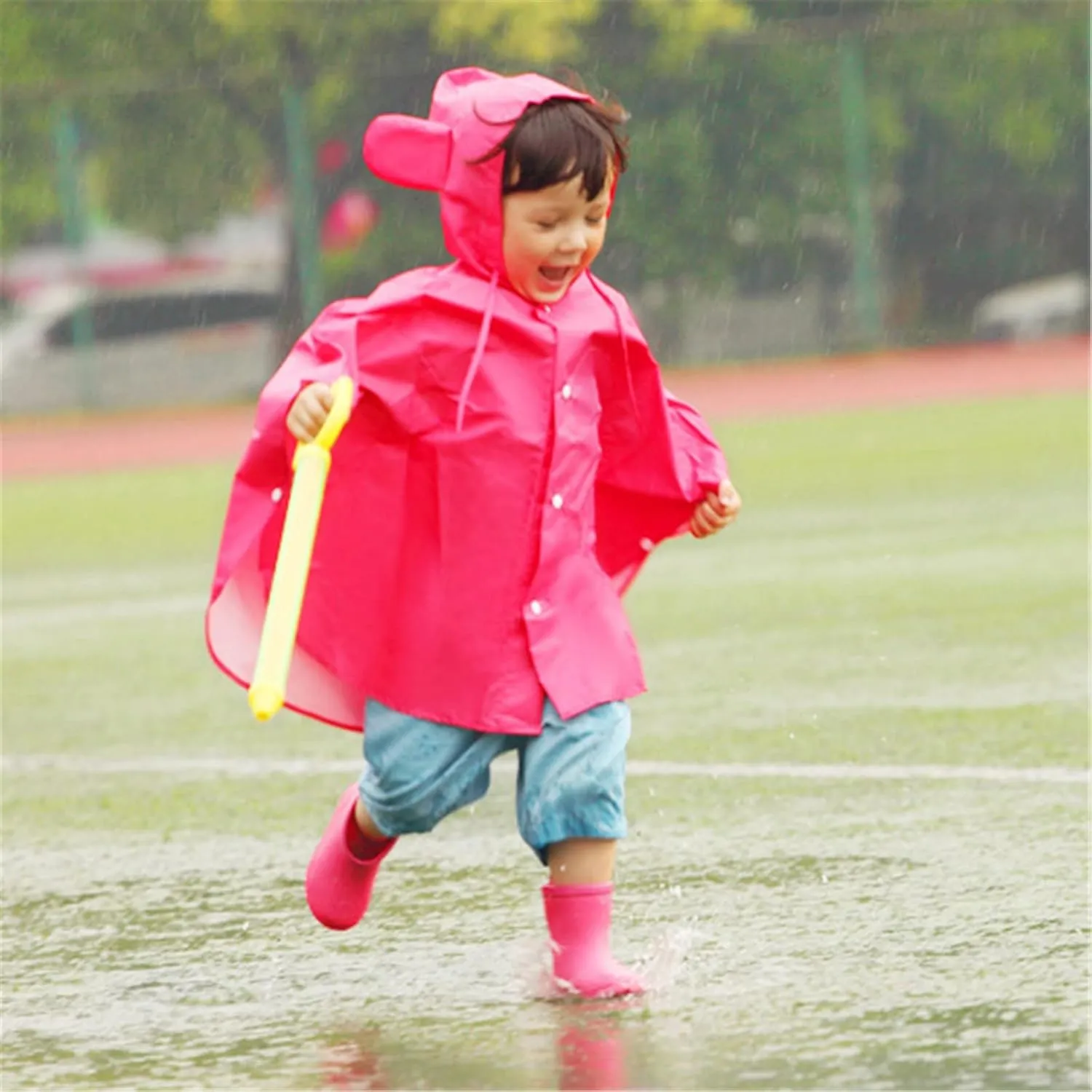 Toddler Rain Boots for Boys Girls Kids Short Rain Shoes Infant Lightweight Shoes Easy On Outdoor Big Kid Boots Size 6