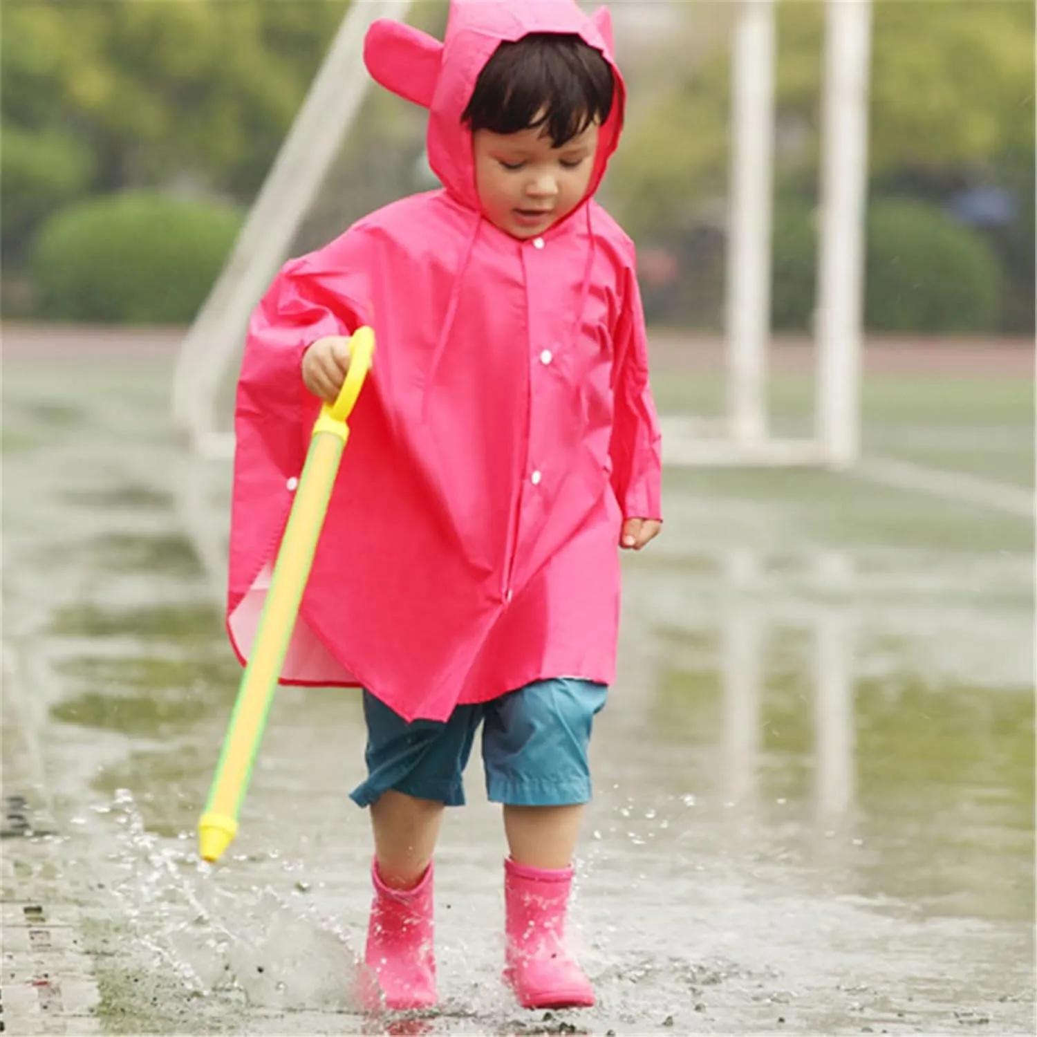Toddler Rain Boots for Boys Girls Kids Short Rain Shoes Infant Lightweight Shoes Easy On Outdoor Big Kid Boots Size 6