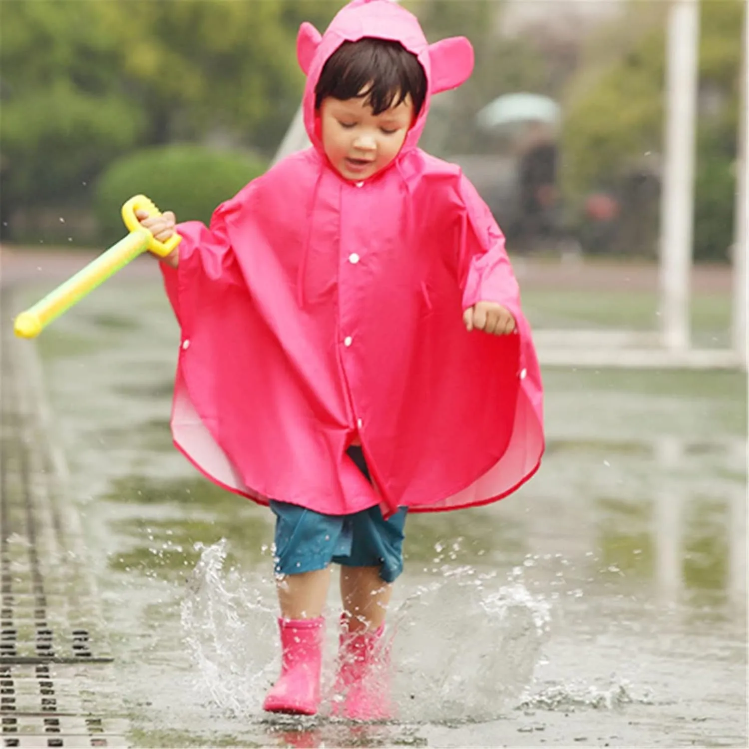 Toddler Rain Boots for Boys Girls Kids Short Rain Shoes Infant Lightweight Shoes Easy On Outdoor Big Kid Boots Size 6