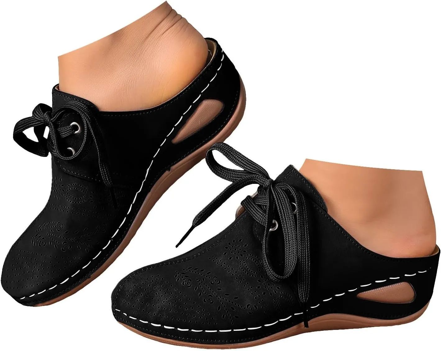 Wedge Sandals for Women 2025 Closed Toe Breathable Slippers Summer Comfortable Dressy Slip On Slides Sandals