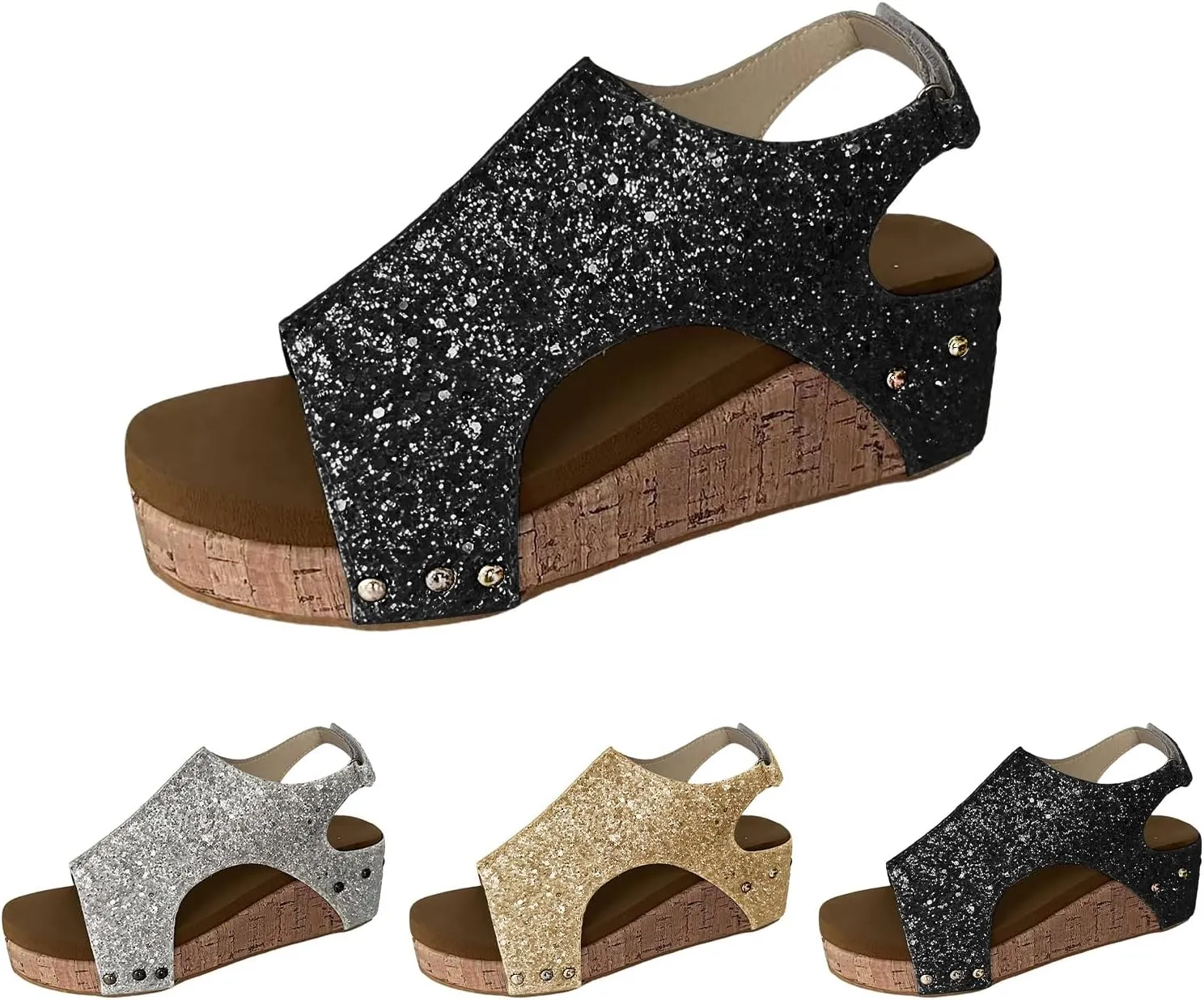 Wedge Sandals for Women Dressy Espadrille Wedge Sandals Ankle Strap Buckle Platform Sandals Open Toe Wedges Arch Support Shoes Casual Summer Bohemian Shoes
