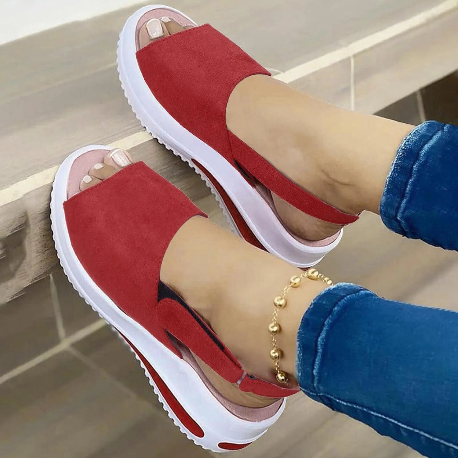Wedges Sandals Sport Platforms Casual Women's Fashion Toe Beach Shoes Women's Casual Shoes
