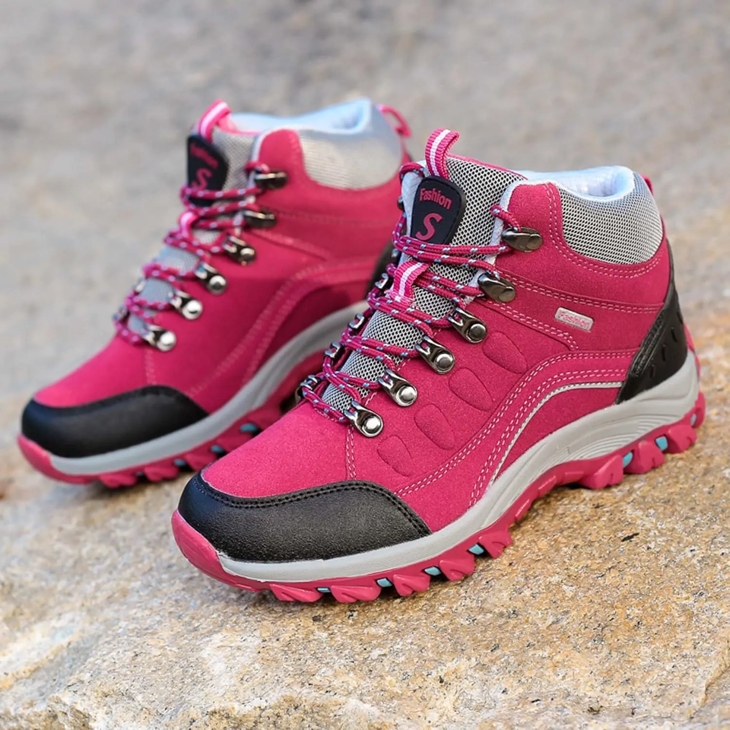 Winter Universal Plus Size Hiking Shoes with Plush Insulation, Outdoor Cotton Shoes, Hiking Shoes, Travel Shoes, Lightweight Walking Boots