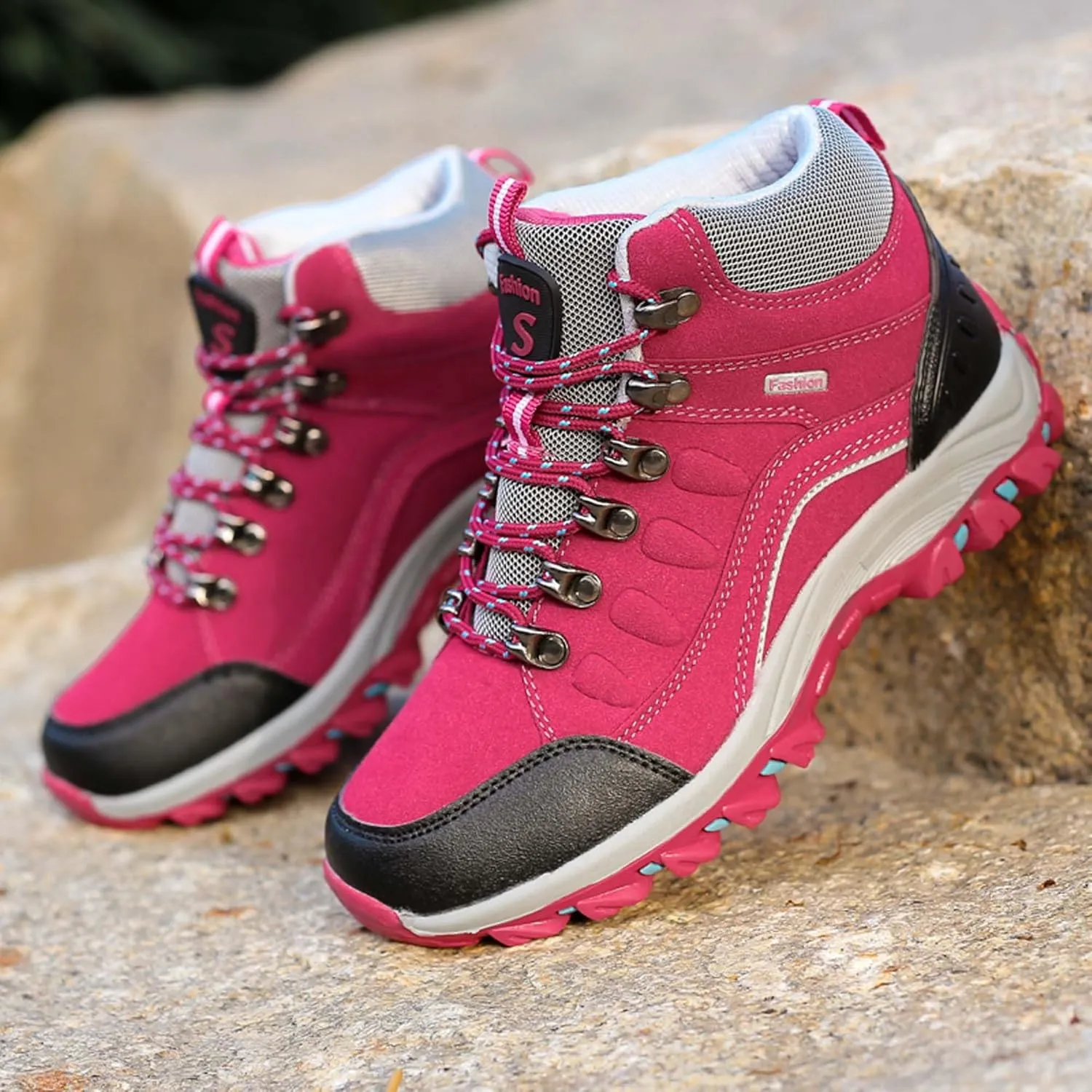 Winter Universal Plus Size Hiking Shoes with Plush Insulation, Outdoor Cotton Shoes, Hiking Shoes, Travel Shoes, Lightweight Walking Boots