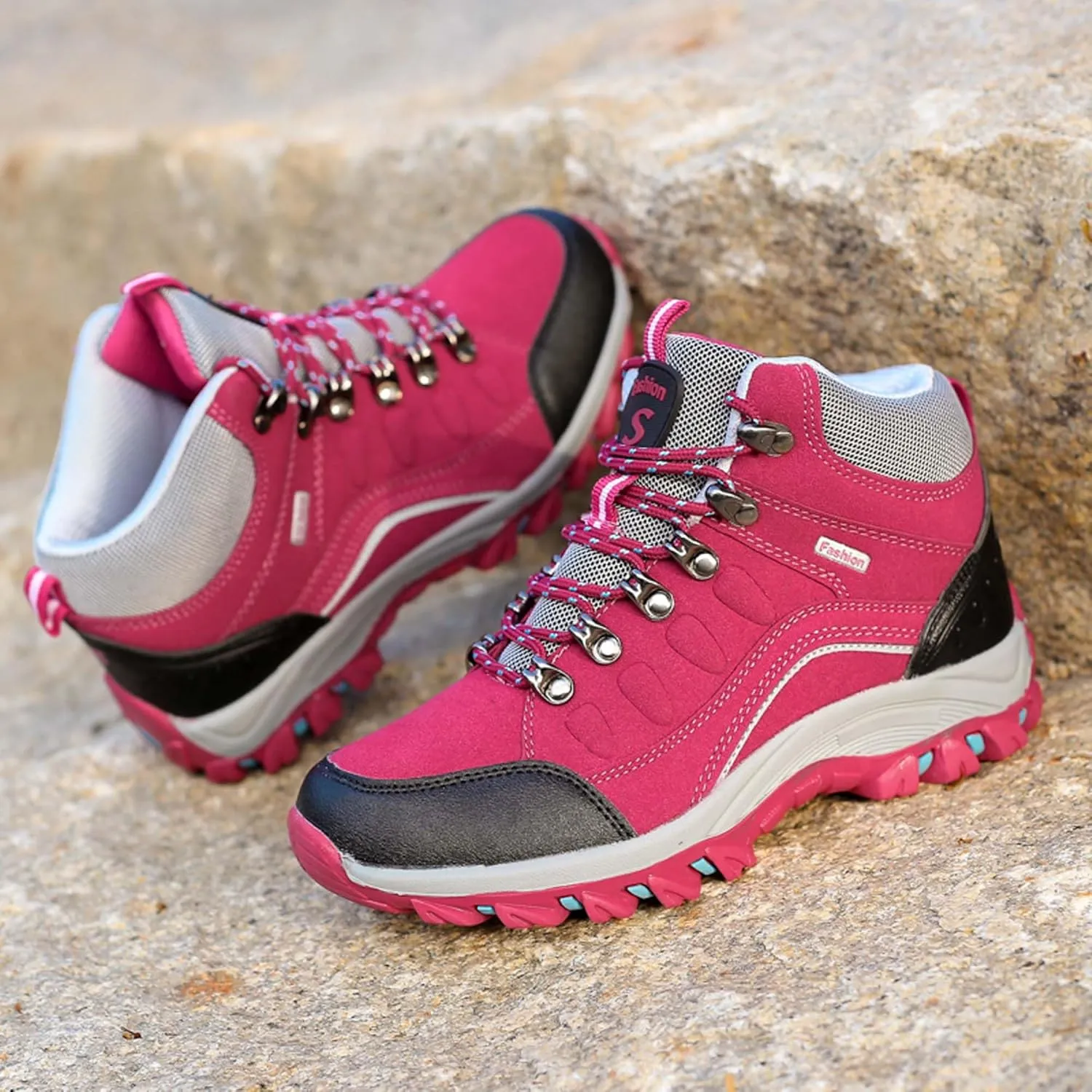 Winter Universal Plus Size Hiking Shoes with Plush Insulation, Outdoor Cotton Shoes, Hiking Shoes, Travel Shoes, Lightweight Walking Boots