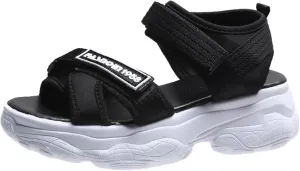 Women Pattern Hook And Loop Fastener Sport Sandals Polyester Ankle Strap Sporty Water Women Hiking Sandals