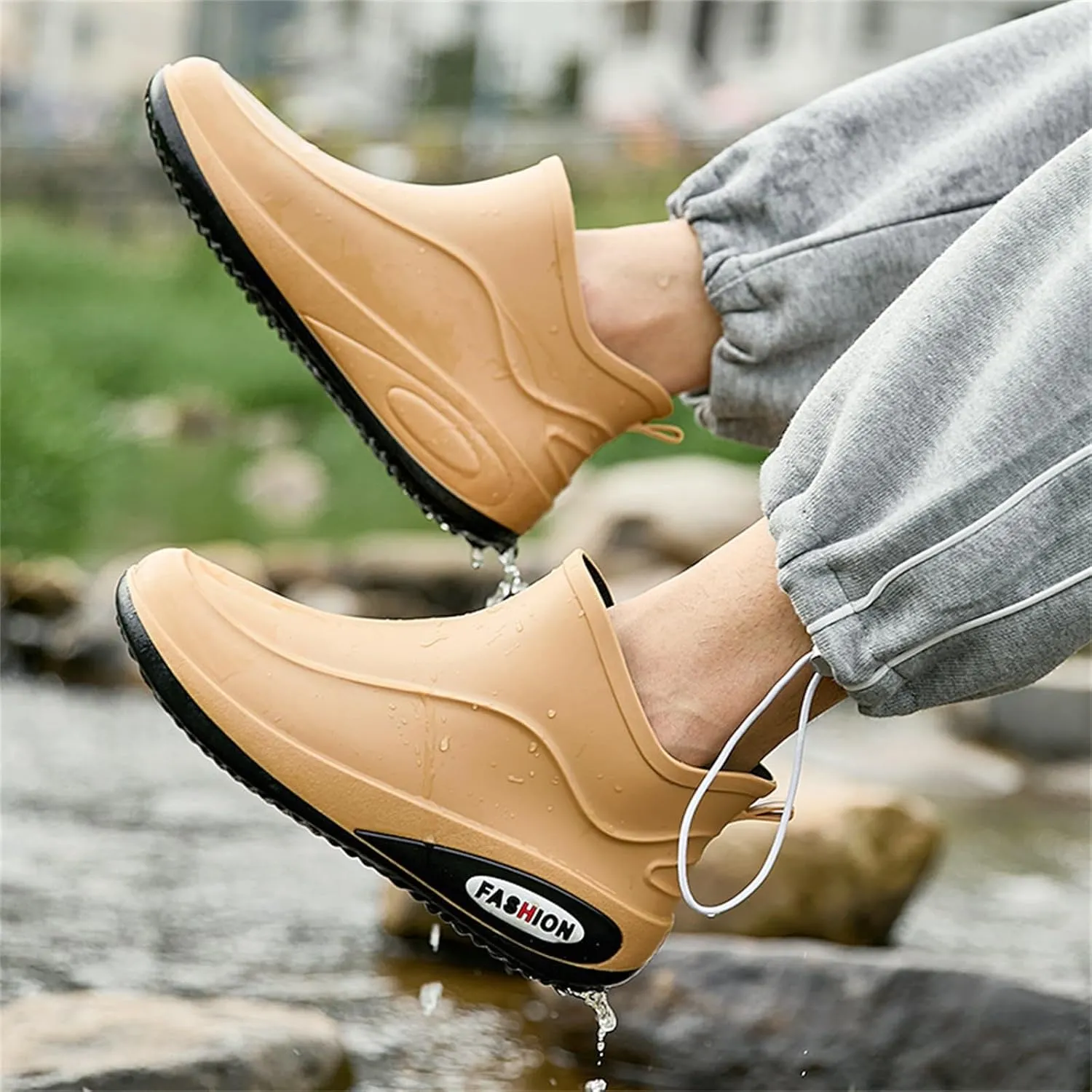 Women's Ankle Rain Boots Waterproof Chelsea Rain Boots Rubber Boots Women Lightweight Work Short Garden Boots