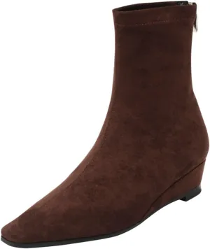 Womens Booties Low Heel Square Toe Ankle Boots Cowboy Boots for Women Mid Calf Womens Taupe Boots Womens Wide Width Booties and Ankle Boots Womens Wide Width Ankle Booties