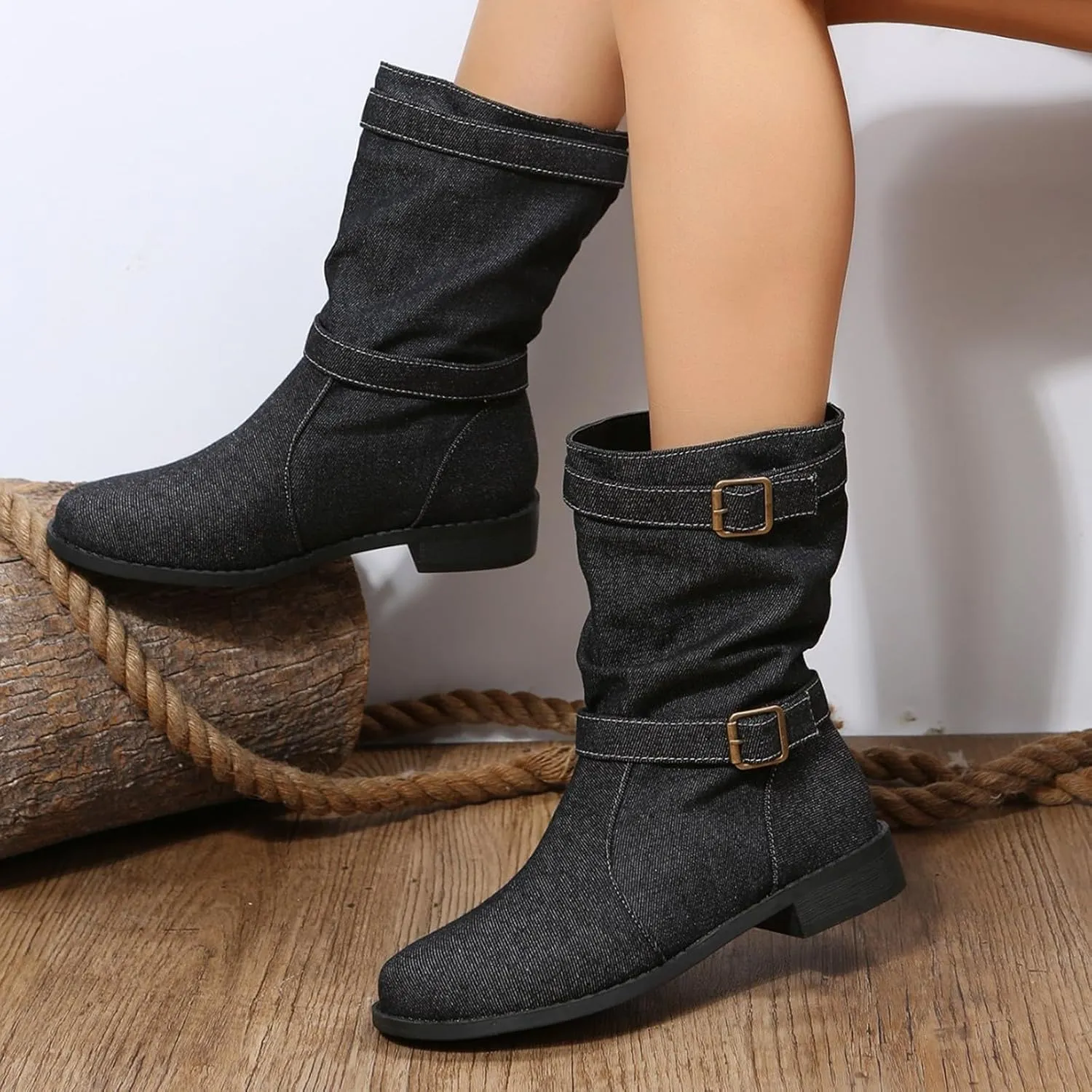 Womens Boots Ankle Botines Vaqueros Para Mujer Comfy Cowboy Boots for Women Cute Black Boots Dress Boots for Women Wide Width Ankle Booties Women's Booties Wide Width