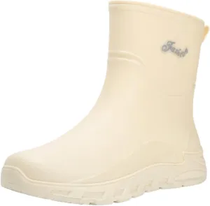 Women's Fashion Rain Boots Low Cut Short Tube Plastic Water Shoes with Non Slip Soles Warm Water Proof Rubber Boots