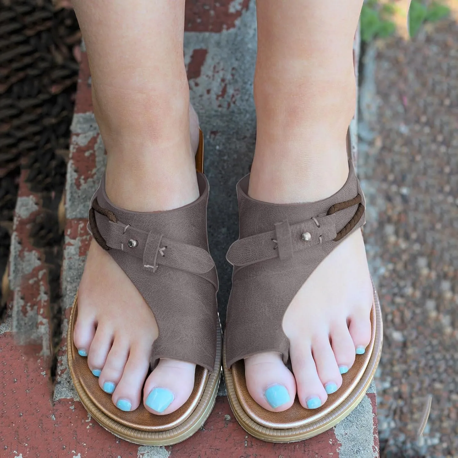 Women's Flat Sandals Non Slip on Casual Summer Beach Shoes Women's Beach Flip Flops Flip Flops Arch Support
