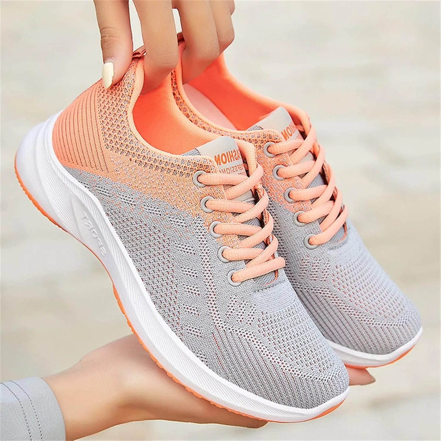 Women's Minimalist Walking Shoes Wide Toe Lace Up Non Slip Work Shoes Women Lightweight Dressy Casual Shoes Fashion Sneakers 2025 White Tennis Shoe Cross Trainer Shoe