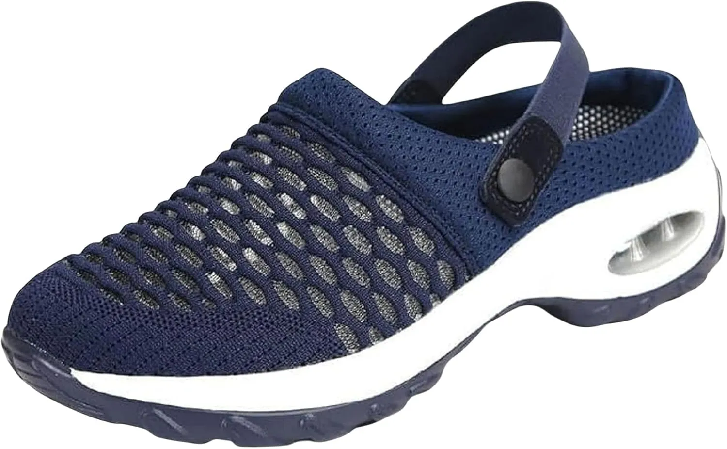 Women's Orthopedic Clogs with Air Cushion Support to Reduce Back and Knee Pressure Slippers Sandals Slip on Stretch Wide Walking Shoes Width Arch Mules Summer Mesh Sneaker Lightweight Outdoor