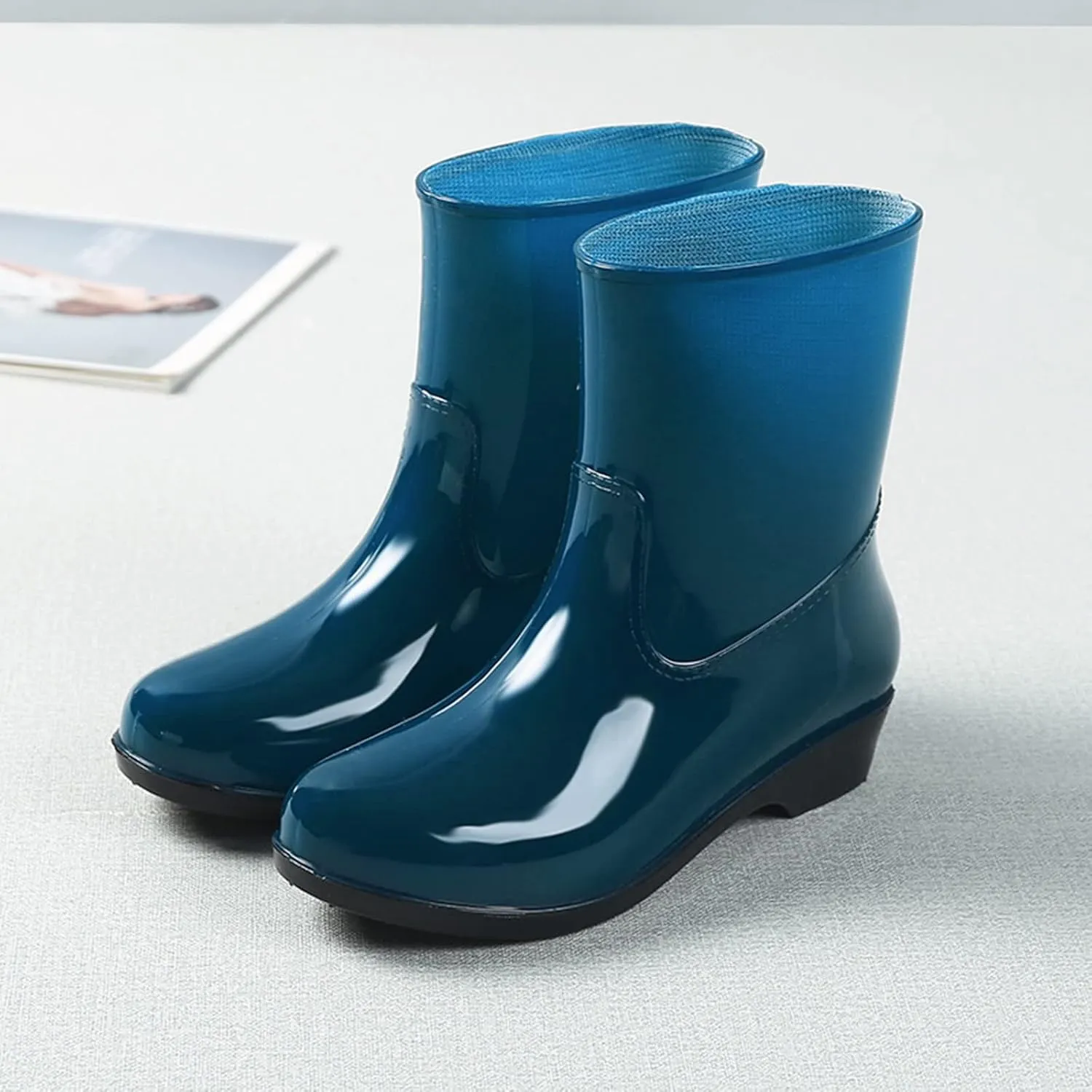 Womens Rain Boots Tall Waterproof Mens Grounded Footwear Booties To Wear with Dresses Work Barefoot Shoes Packable Tall Rain Boots for Women Waterproof Chelsea Boots